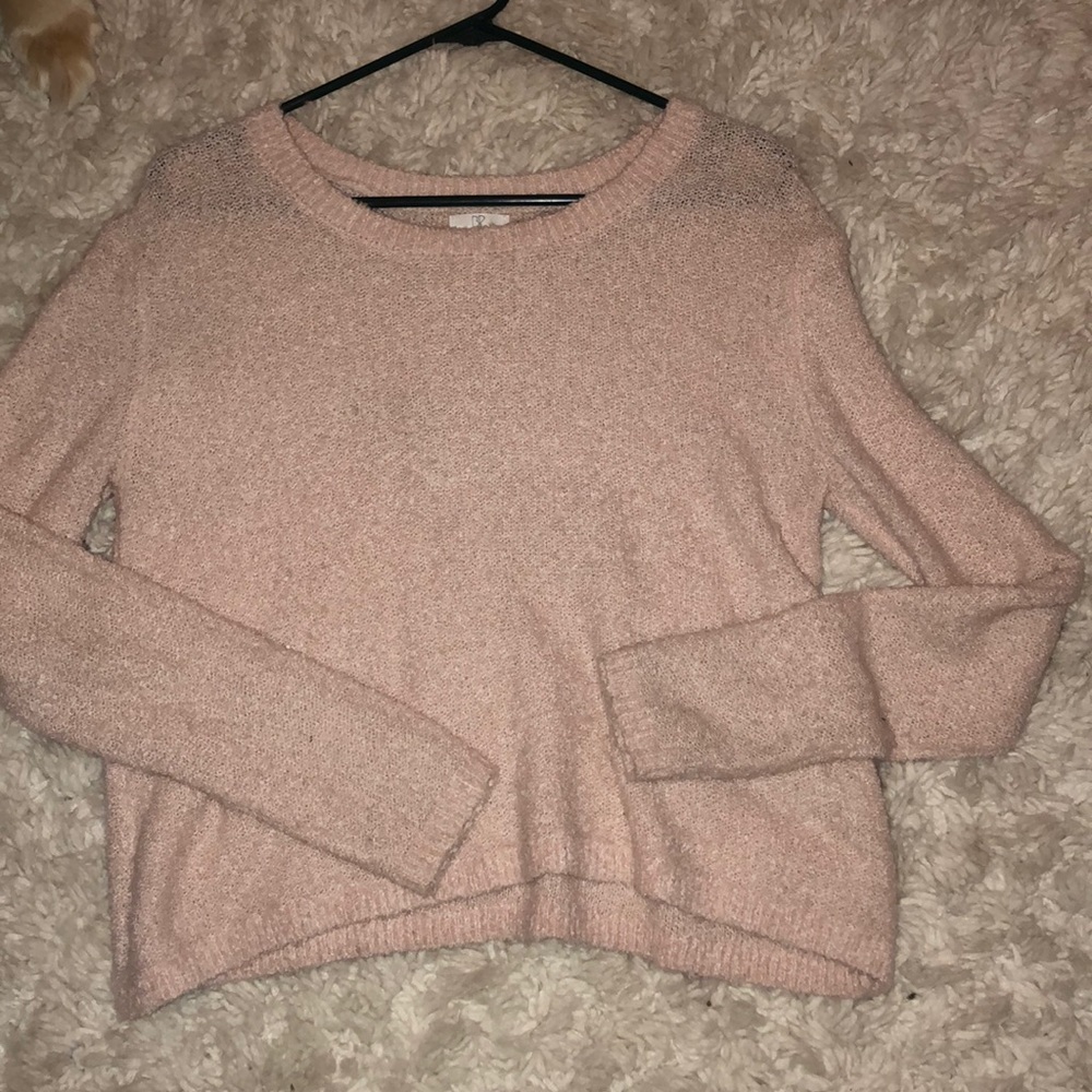Nordstrom BP crop pink sweater